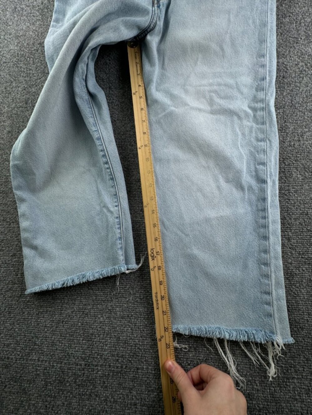 Levi’s Premium Ribcage Straight Light Wash Denim Jean Big E Cotton Lyocell 30x22 - Picture 6 of 15